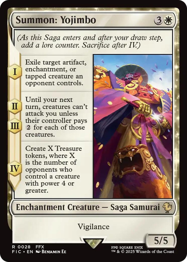 Image for Summon: Yojimbo (Surge Foil) (28) (Commander: FINAL FANTASY) - Magic: The Gathering