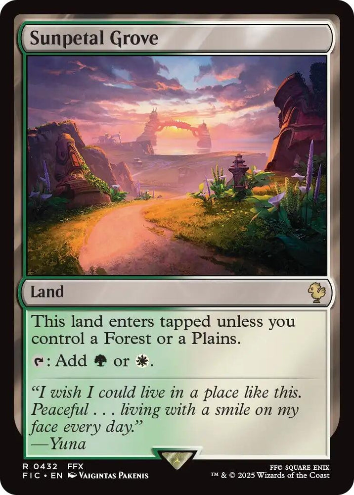 Image for Sunpetal Grove (Surge Foil) (432) (Commander: FINAL FANTASY) - Magic: The Gathering