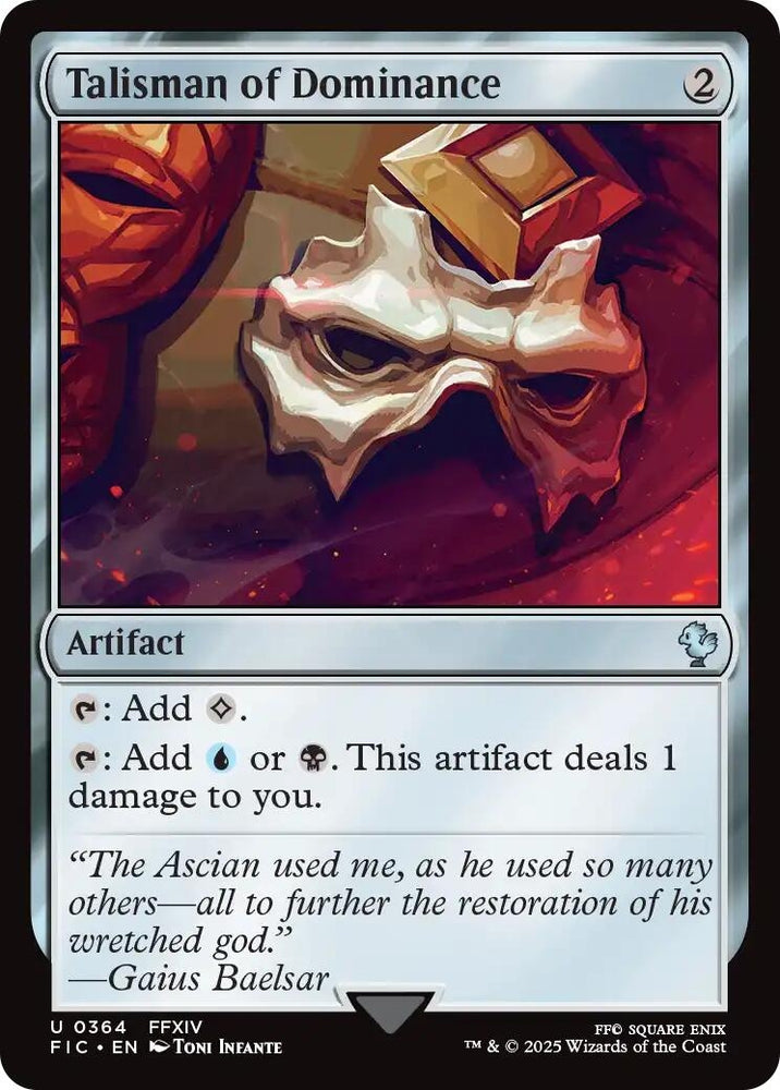 Image for Talisman of Dominance (Surge Foil) (364) (Commander: FINAL FANTASY) - Magic: The Gathering