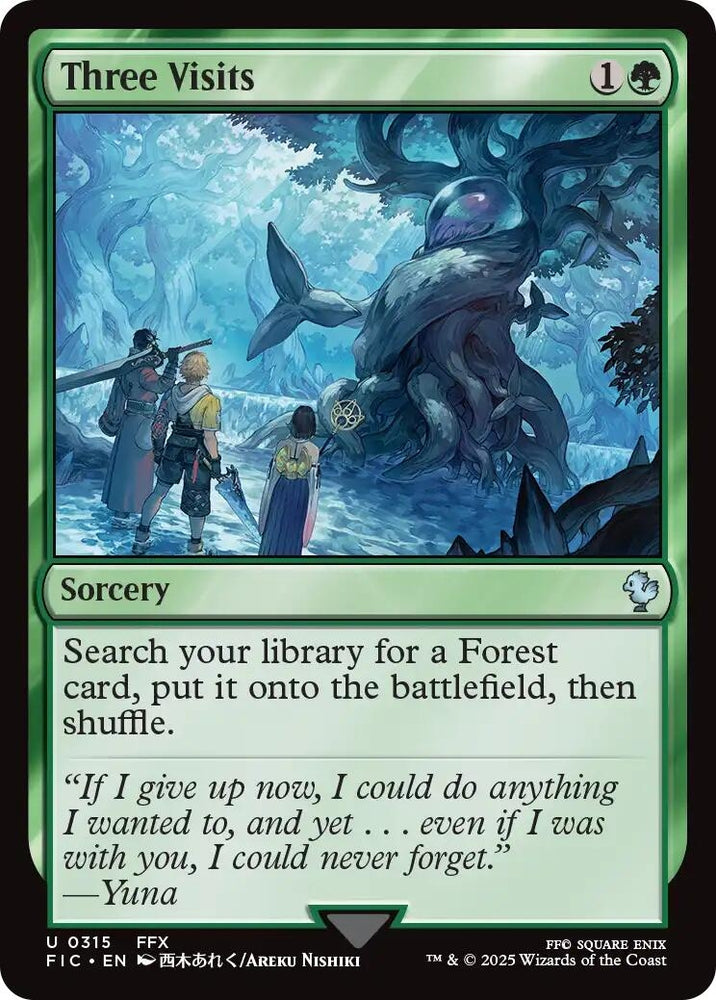 Image for Three Visits (Surge Foil) (315) (Commander: FINAL FANTASY) - Magic: The Gathering