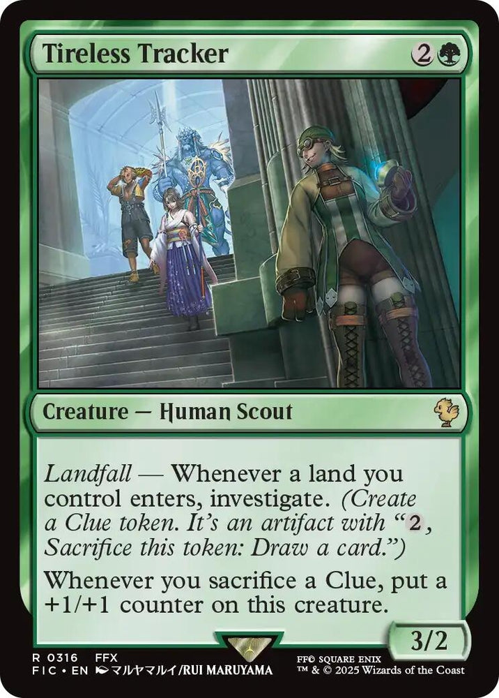 Image for Tireless Tracker (Surge Foil) (316) (Commander: FINAL FANTASY) - Magic: The Gathering