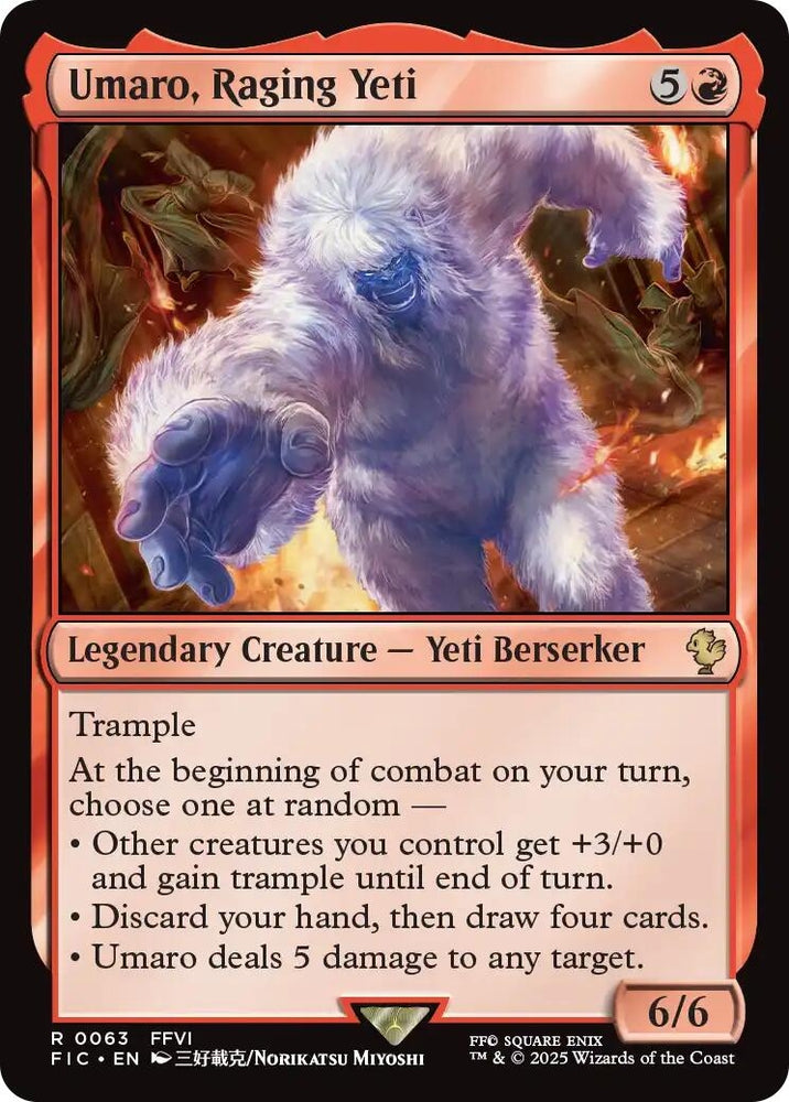 Image for Umaro, Raging Yeti (Surge Foil) (63) (Commander: FINAL FANTASY) - Magic: The Gathering