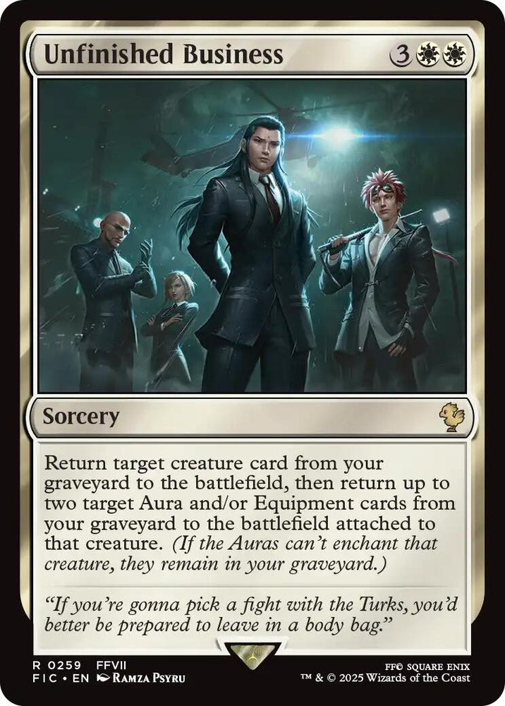 Image for Unfinished Business (Surge Foil) (259) (Commander: FINAL FANTASY) - Magic: The Gathering