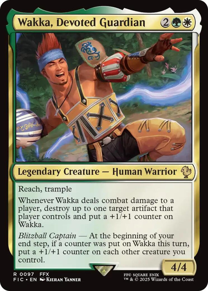 Image for Wakka, Devoted Guardian (Surge Foil) (97) (Commander: FINAL FANTASY) - Magic: The Gathering