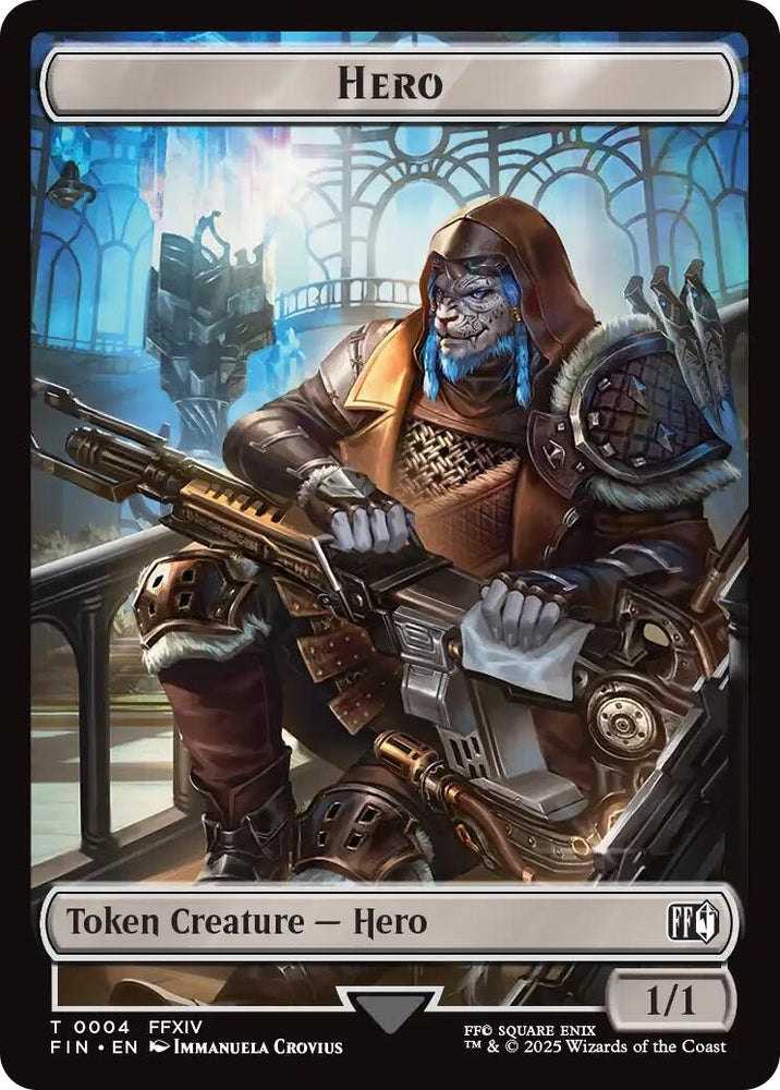 Image for Hero (0004) // Copy (0001) Double-Sided Token (4 // 1) (FINAL FANTASY) - Magic: The Gathering