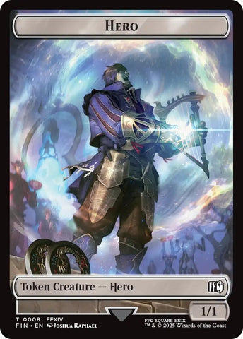 Image for Hero (0008) // Bird (0017) Double-Sided Token (8 // 17) (FINAL FANTASY) - Magic: The Gathering