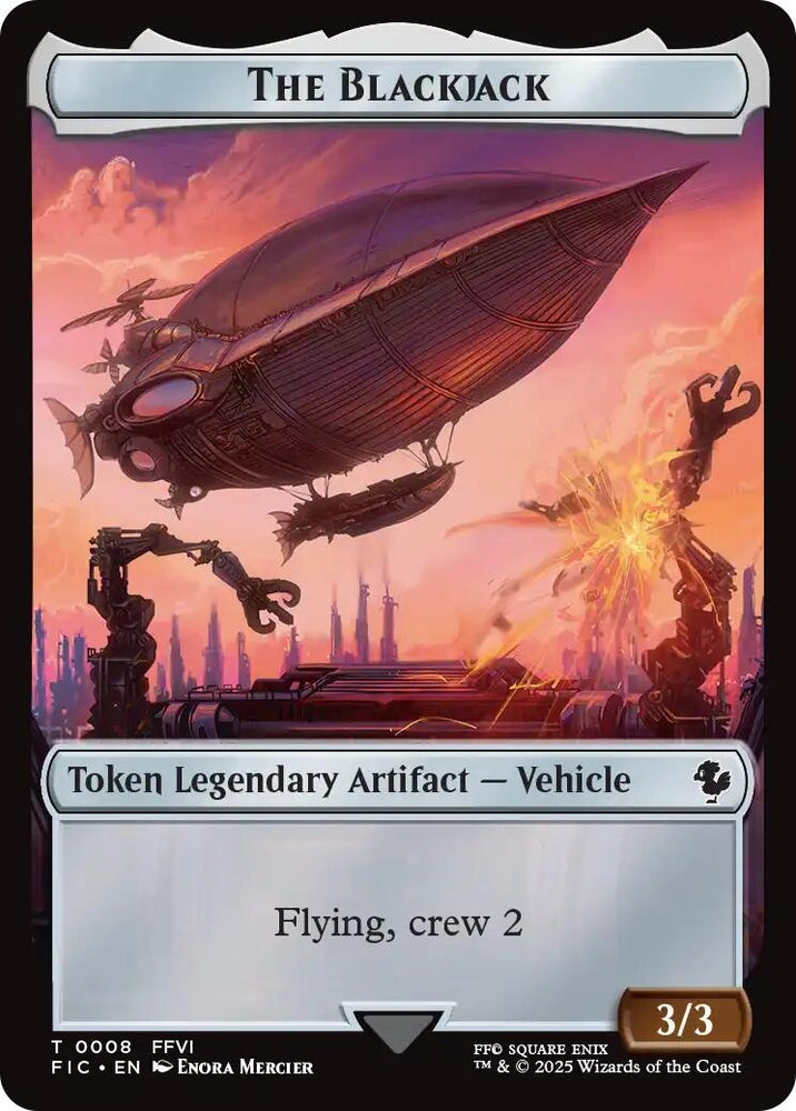 Image for The Blackjack // The Monarch Double-Sided Token (Surge Foil) (8 // 11) (Commander: FINAL FANTASY) - Magic: The Gathering