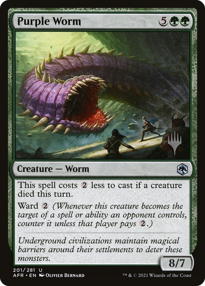 Image for Purple Worm (201) (Promo Pack: Adventures in the Forgotten Realms) (PPAFR) - Magic: The Gathering