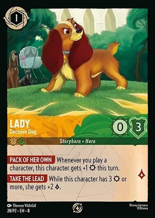 Image for Lady - Decisive Dog (28/P2) (Disney Lorcana Promo Cards) - Disney Lorcana