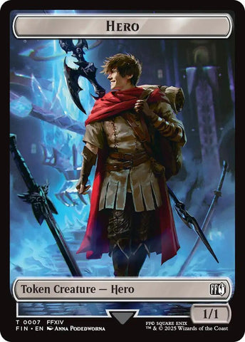 Image for Hero (0007) // Wizard (0015) Double-Sided Token (7 // 15) (FINAL FANTASY) - Magic: The Gathering
