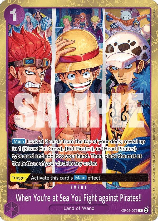 Image for When You're at Sea You Fight against Pirates!! (2025 Pirates League Store Qualifier Winner) (OP05-076) - One Piece Card Game