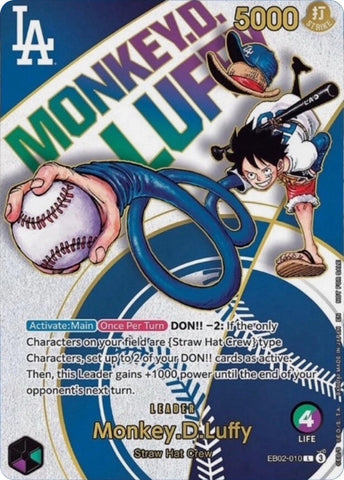 Image for Monkey.D.Luffy (010) (Dodgers x ONE PIECE) (EB02-010) - One Piece Card Game