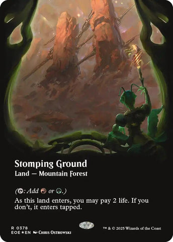 Image for Stomping Ground (Borderless) (Galaxy Foil) (378) (Edge of Eternities) - Magic: The Gathering