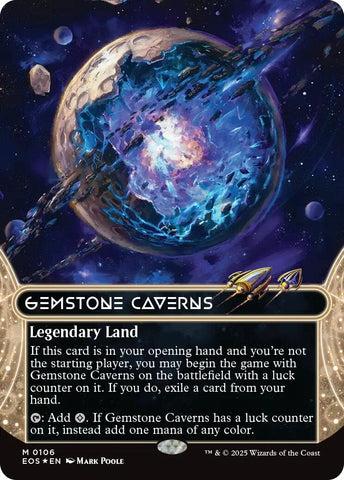 Image for Gemstone Caverns (0106) (Borderless) (Galaxy Foil) (106) (Edge of Eternities: Stellar Sights) - Magic: The Gathering