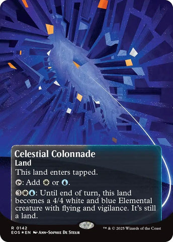 Image for Celestial Colonnade (0142) (Borderless) (Galaxy Foil) (142) (Edge of Eternities: Stellar Sights) - Magic: The Gathering