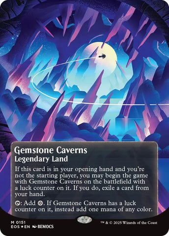 Image for Gemstone Caverns (0151) (Borderless) (Galaxy Foil) (151) (Edge of Eternities: Stellar Sights) - Magic: The Gathering