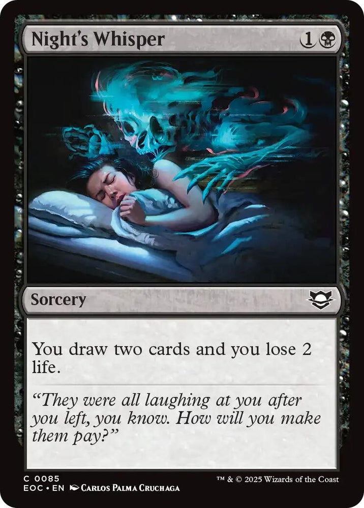 Image for Night's Whisper (85) (Commander: Edge of Eternities) - Magic: The Gathering