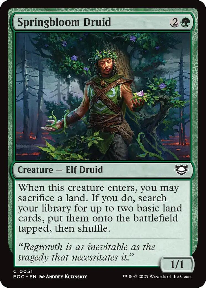 Image for Springbloom Druid (51) (Commander: Edge of Eternities) - Magic: The Gathering