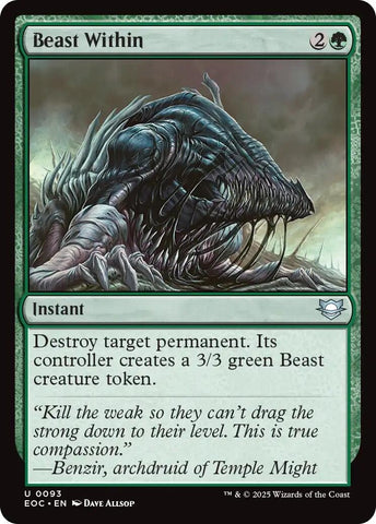 Image for Beast Within (93) (Commander: Edge of Eternities) - Magic: The Gathering