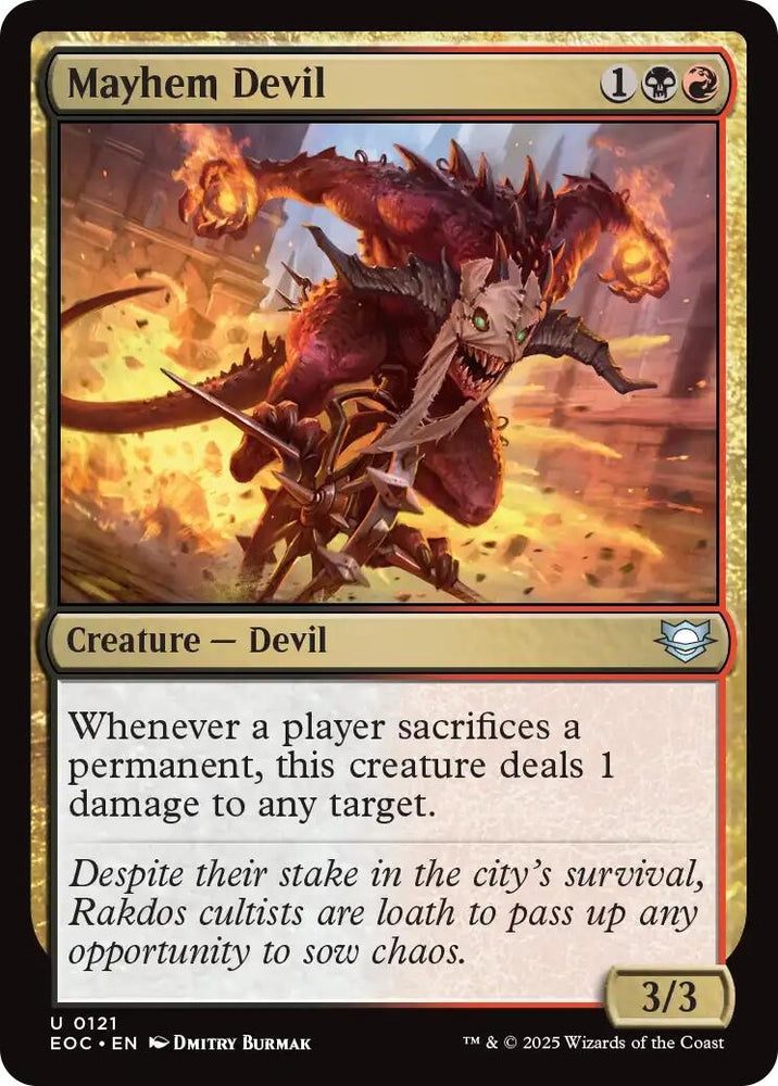 Image for Mayhem Devil (121) (Commander: Edge of Eternities) - Magic: The Gathering