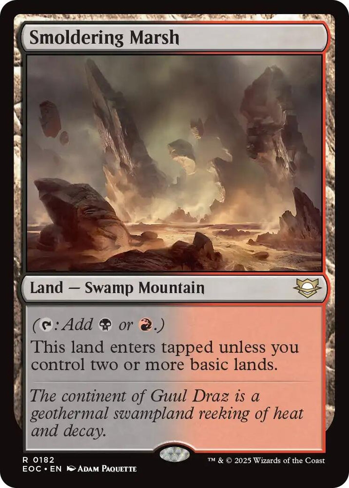 Image for Smoldering Marsh (182) (Commander: Edge of Eternities) - Magic: The Gathering