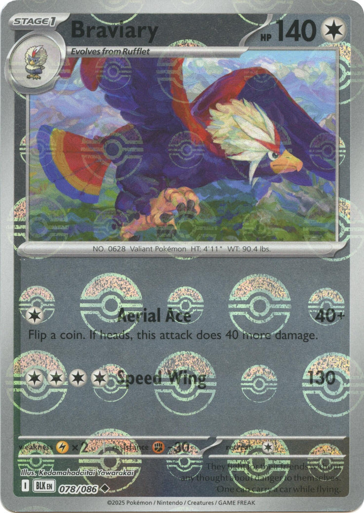 Braviary 078/086  (Poke Ball Pattern) SV: Black Bolt