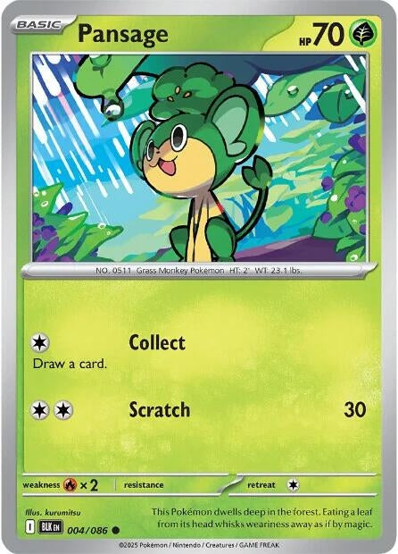 Pansage 004/086 SV: Black Bolt