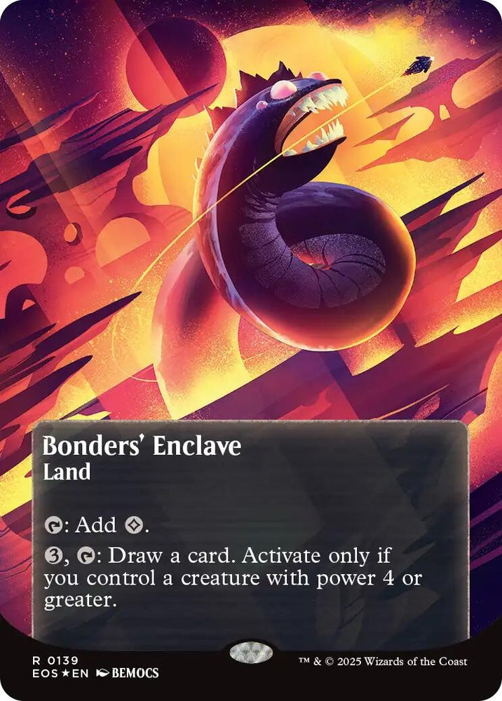 Image for Bonders' Enclave (0136) (Borderless) (Galaxy Foil) (139) (Edge of Eternities: Stellar Sights) - Magic: The Gathering