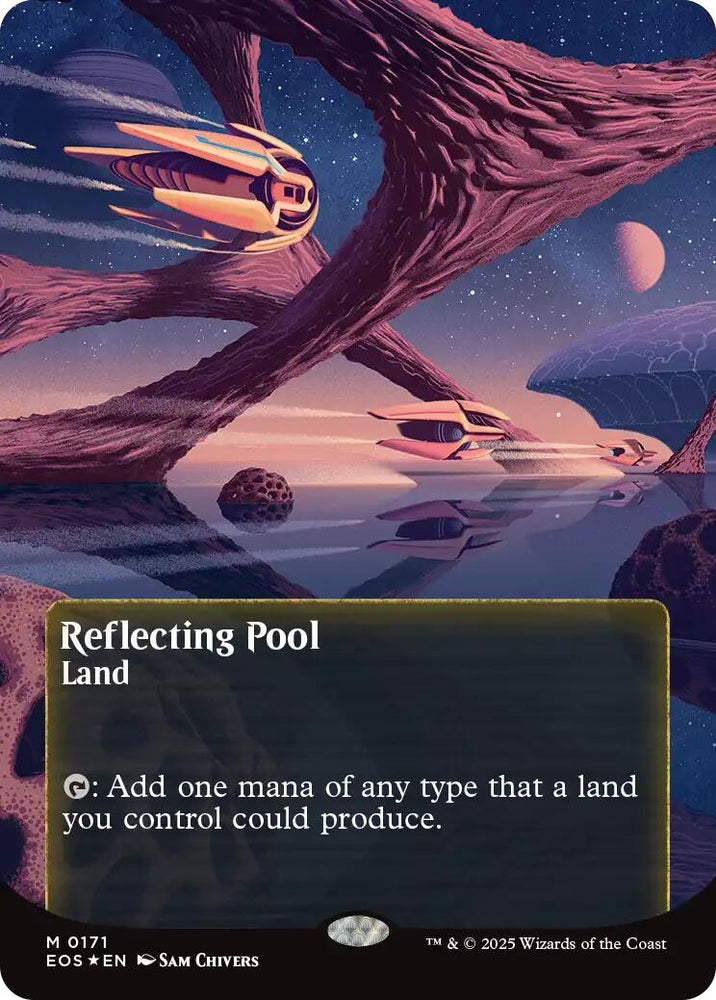 Image for Reflecting Pool (0171) (Borderless) (Galaxy Foil) (171) (Edge of Eternities: Stellar Sights) - Magic: The Gathering