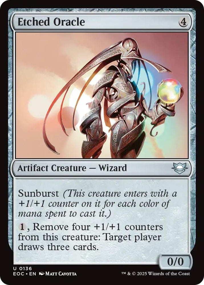 Image for Etched Oracle (136) (Commander: Edge of Eternities) - Magic: The Gathering