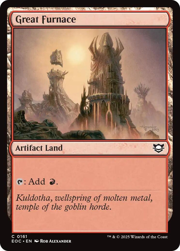 Image for Great Furnace (161) (Commander: Edge of Eternities) - Magic: The Gathering