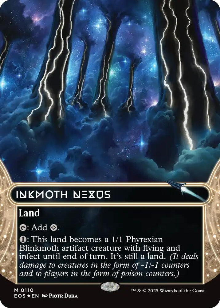Image for Inkmoth Nexus (0110) (Borderless) (Galaxy Foil) (110) (Edge of Eternities: Stellar Sights) (EOS) - Magic: The Gathering