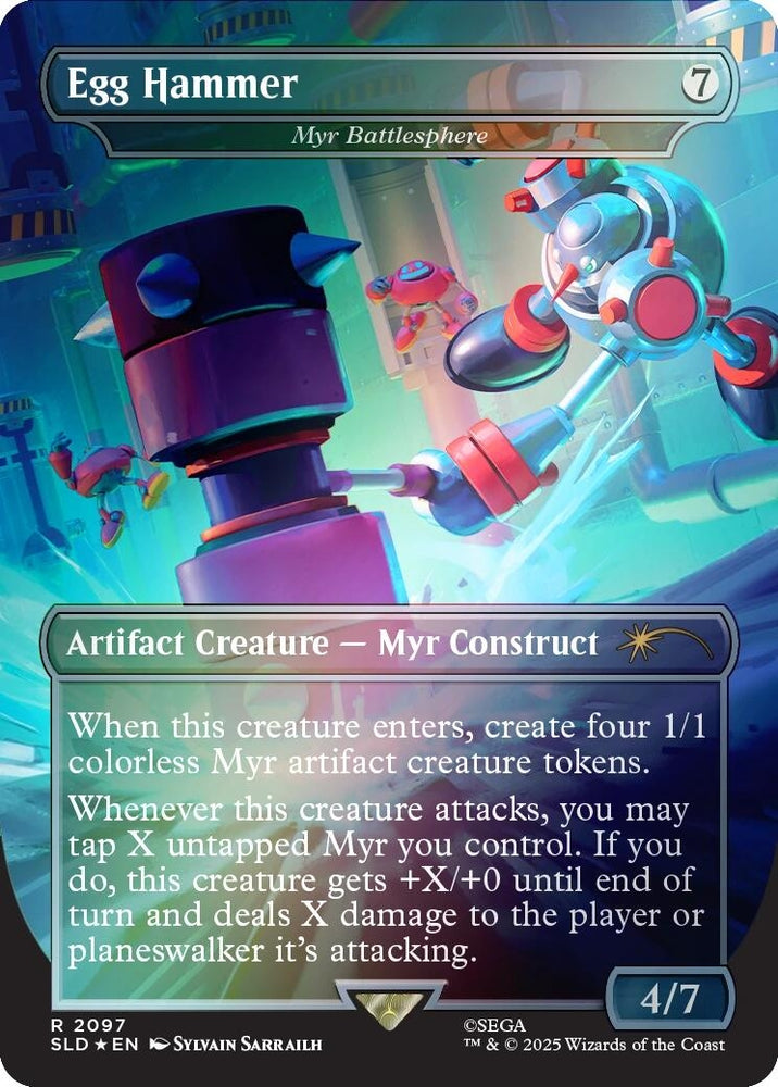 Image for Egg Hammer - Myr Battlesphere (Rainbow Foil) (2097) - Magic: The Gathering