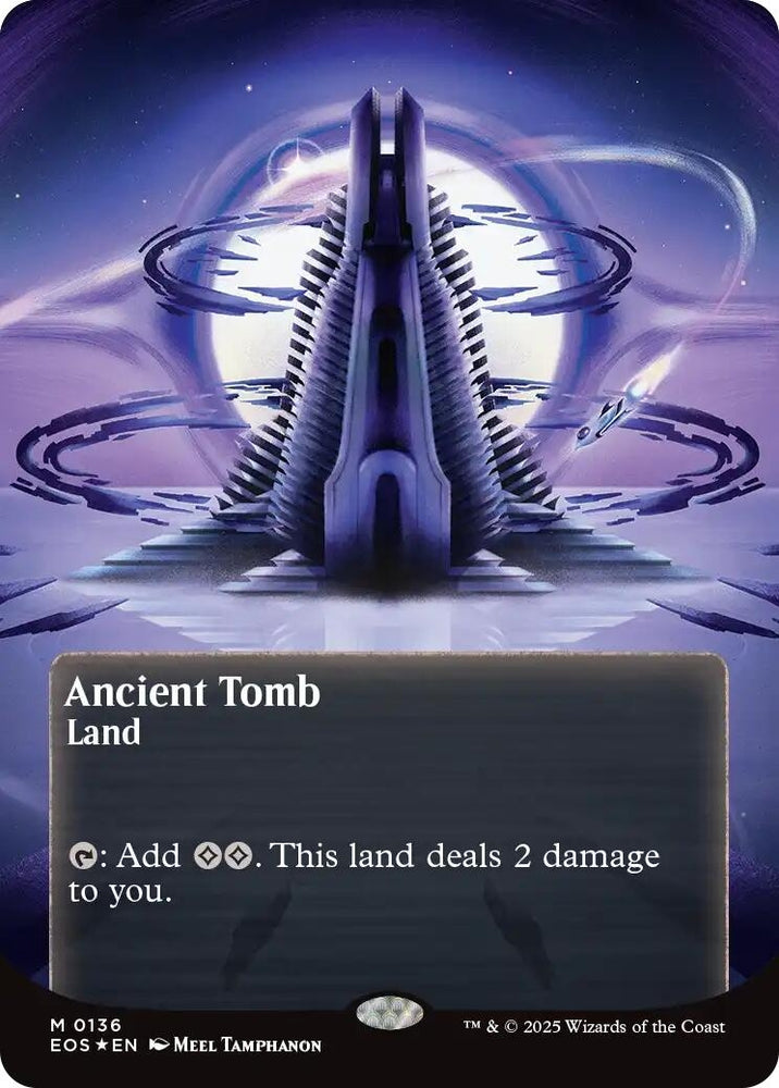 Image for Ancient Tomb (0136) (Borderless) (Galaxy Foil) (136) (Edge of Eternities: Stellar Sights) - Magic: The Gathering