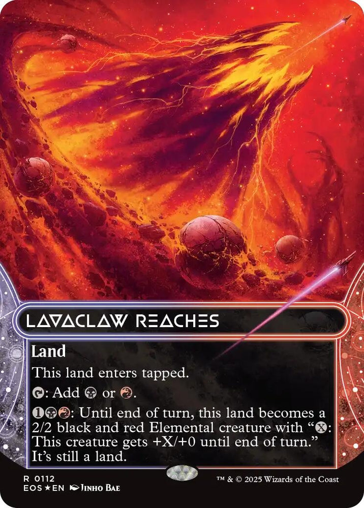 Image for Lavaclaw Reaches (0112) (Borderless) (Galaxy Foil) (112) (Edge of Eternities: Stellar Sights) - Magic: The Gathering