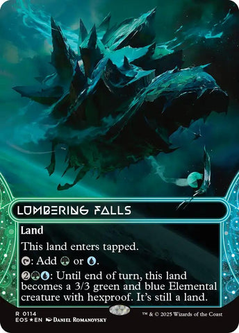 Image for Lumbering Falls (0114) (Borderless) (Galaxy Foil) (114) (Edge of Eternities: Stellar Sights) - Magic: The Gathering