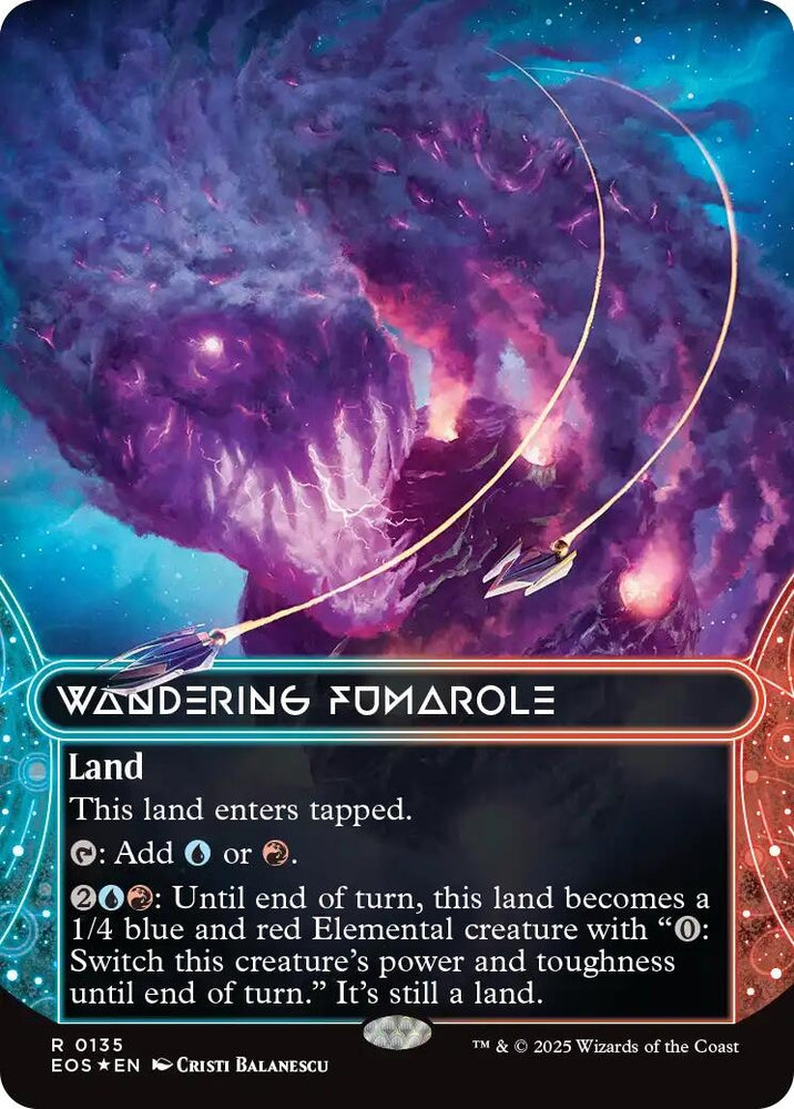Image for Wandering Fumarole (0135) (Borderless) (Galaxy Foil) (135) (Edge of Eternities: Stellar Sights) - Magic: The Gathering