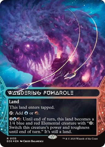 Image for Wandering Fumarole (0135) (Borderless) (Galaxy Foil) (135) (Edge of Eternities: Stellar Sights) - Magic: The Gathering