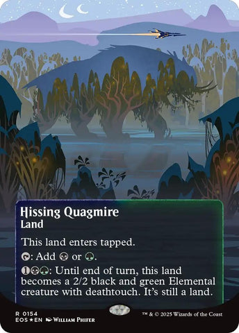 Image for Hissing Quagmire (0154) (Borderless) (Galaxy Foil) (154) (Edge of Eternities: Stellar Sights) - Magic: The Gathering