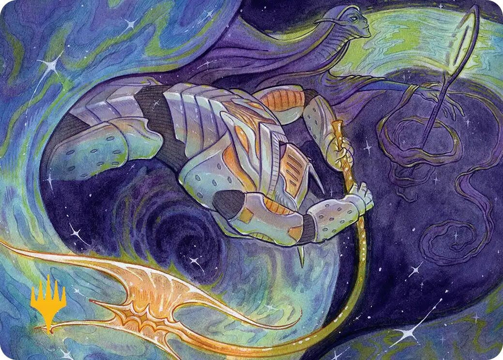 Image for Seam Rip Art Card (Gold-Stamped Planeswalker Symbol) (6) (Art Series: Edge of Eternities) (ASEOE) - Magic: The Gathering