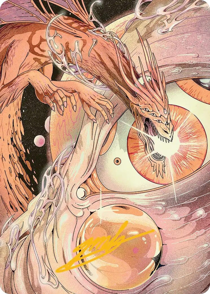 Image for Nova Hellkite Art Card (40/54) (Gold-Stamped Signature) (40) (Art Series: Edge of Eternities) (ASEOE) - Magic: The Gathering