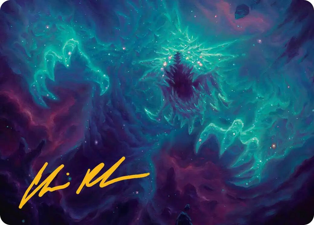 Image for Cosmogoyf Art Card (Gold-Stamped Signature) (24) (Art Series: Edge of Eternities) (ASEOE) - Magic: The Gathering