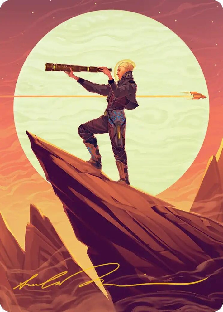 Image for Sami, Wildcat Captain Art Card (Gold-Stamped Signature) (37) (Art Series: Edge of Eternities) (ASEOE) - Magic: The Gathering