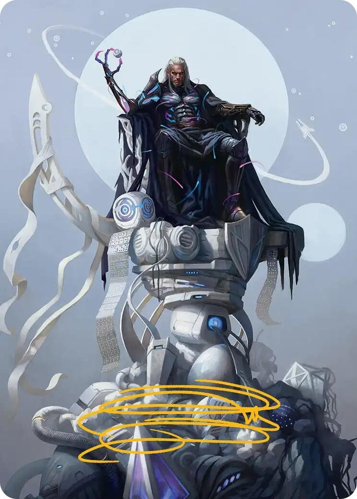 Image for Tezzeret, Cruel Captain Art Card (35/54) (Gold-Stamped Signature) (35) (Art Series: Edge of Eternities) (ASEOE) - Magic: The Gathering