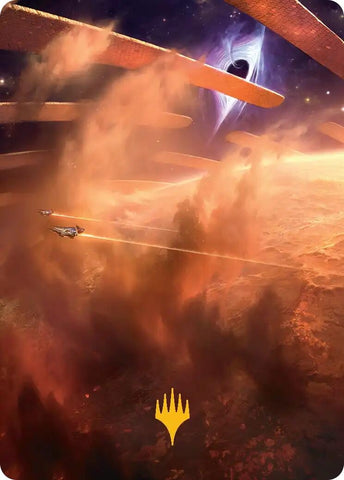 Image for Adagia, Windswept Bastion Art Card (Gold-Stamped Planeswalker Symbol) (29) (Art Series: Edge of Eternities) (ASEOE) - Magic: The Gathering