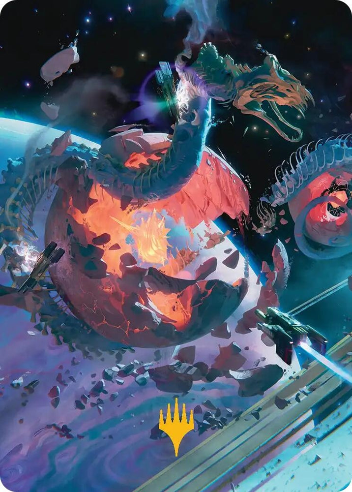 Image for Scavenger Grounds Art Card (47/54) (Gold-Stamped Planeswalker Symbol) (47) (Art Series: Edge of Eternities) (ASEOE) - Magic: The Gathering