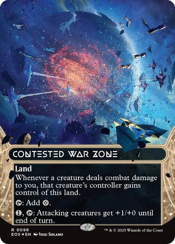 Image for Contested War Zone (0098) (Borderless) (Galaxy Foil) (98) (Edge of Eternities: Stellar Sights) - Magic: The Gathering