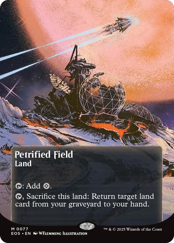 Image for Petrified Field (0077) (Borderless) (77) (Edge of Eternities: Stellar Sights) - Magic: The Gathering