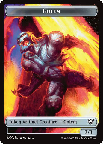 Image for Golem (0012) // Golem (0014) Double-Sided Token (12 // 14) (Commander: Edge of Eternities) - Magic: The Gathering