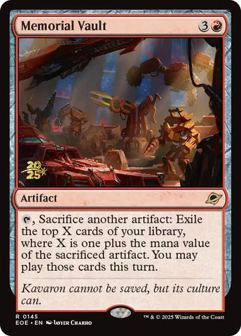 Image for Memorial Vault (145) (Prerelease Cards) - Magic: The Gathering